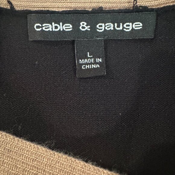 Cable & Gauge Black/Tan Sweater Dress - Large - Picture 5 of 8